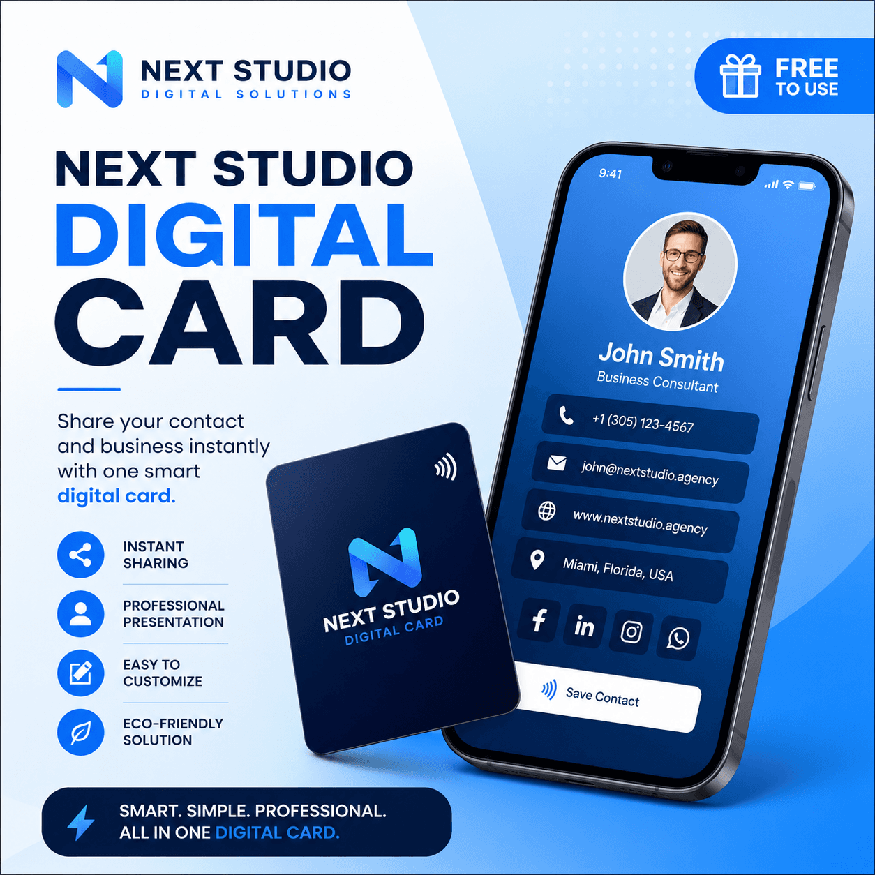 Next Studio Digital Card