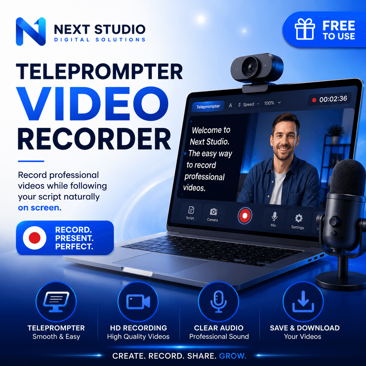 Teleprompter Video Recorder